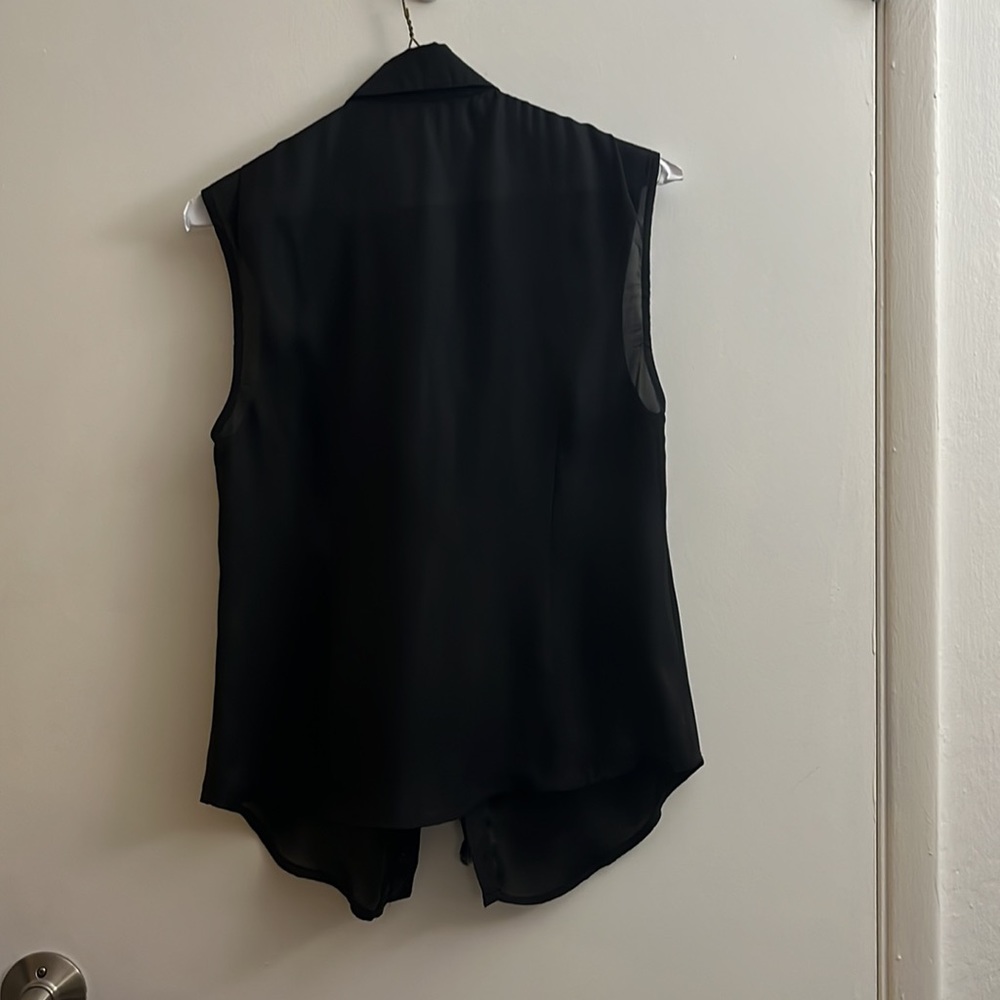 Aqua Ruffle Front Button Down Top - image 4